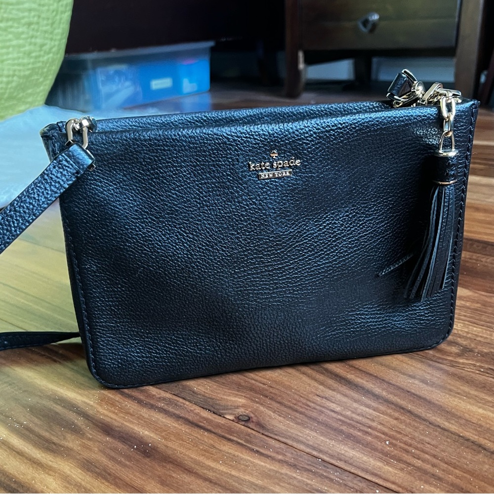 Kate Spade black leather handbag
